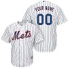 Exceptional New York Mets Majestic Cool Base Custom Jersey White