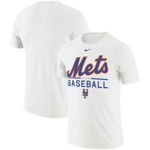 Exceptional New York Mets Nike Wordmark Practice Performance T Shirt White