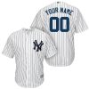 Exceptional New York Yankees Majestic Cool Base Custom Jersey White