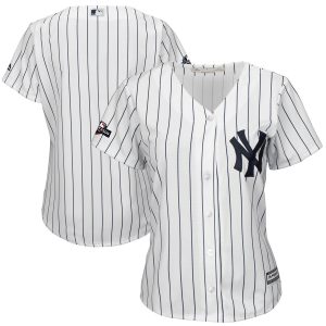 Exceptional New York Yankees Majestic Women's 2019 Postseason Official Cool Base Player Jersey White Navy Hurry Exclusive offer Place your order immediately for a great jersey