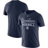 Exceptional New York Yankees Nike Wordmark Practice Performance T Shirt Navy