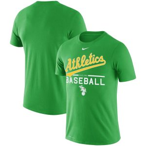Exceptional Oakland Athletics Nike Alternate Logo Practice Performance T Shirt Green