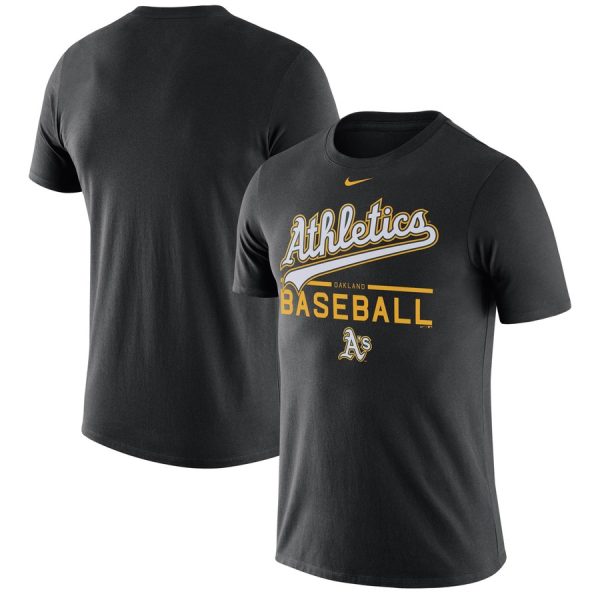 Exceptional Oakland Athletics Nike Practice T Shirt Black