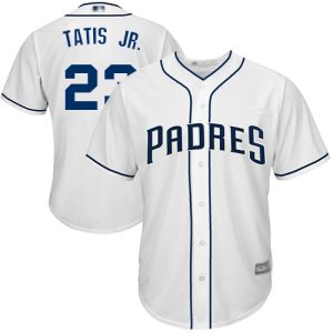 Exceptional Padres #23 Fernando Tatis Jr. White Cool Base Stitched Youth MLB Jersey For a short time available Grab yours quickly to own a team jersey