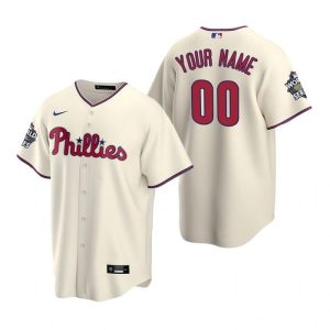 Exceptional Philadelphia Phillies Active Player Custom Cream 2022 World Series Cool Base Stitched Men's Nike MLB Jersey