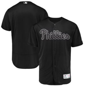 Exceptional Philadelphia Phillies Blank Majestic 2019 Players' Weekend Flex Base Authentic Team Jersey Black