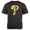 Exceptional Philadelphia Phillies Fanatics Apparel Gold Collection Tri Blend T Shirt Black