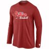 Exceptional Philadelphia Phillies Long Sleeve MLB T Shirt Red