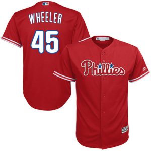 Exceptional Phillies #45 Zack Wheeler Red Cool Base Stitched Youth MLB Jersey For a short time available Grab yours quickly to own a team jersey