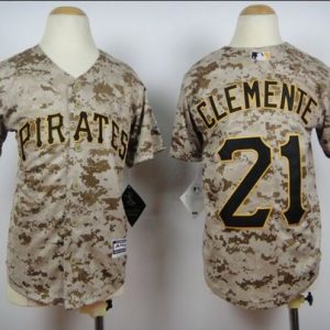 Exceptional Pirates #21 Roberto Clemente Camo Cool Base Stitched Youth MLB Jersey Hurry Exclusive offer Place your order immediately for a great jersey