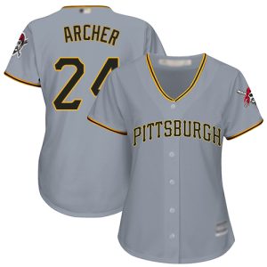 Exceptional Pirates #24 Chris Archer Grey Road Women's Stitched MLB Jersey Limited stock Order now to show your love for your team