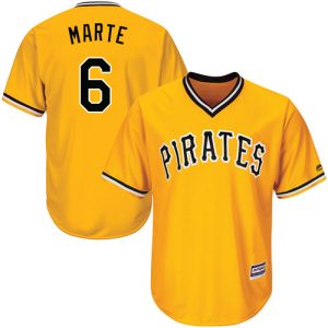 Exceptional Pirates #6 Starling Marte Gold Cool Base Stitched Youth MLB Jersey Retailers boost your inventory Order now to meet customer demand
