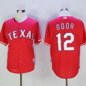 Exceptional Rangers #12 Rougned Odor Red Cool Base Stitched MLB Jersey