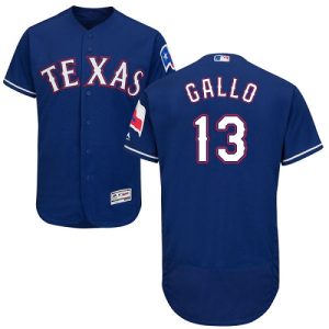 Exceptional Rangers #13 Joey Gallo Blue Flexbase Authentic Collection Stitched MLB Jersey
