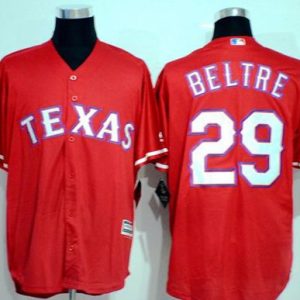 Exceptional Rangers #29 Adrian Beltre Red New Cool Base Stitched MLB Jersey