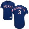 Exceptional Rangers #3 Delino DeShields Jr. Blue Flexbase Authentic Collection Stitched MLB Jersey