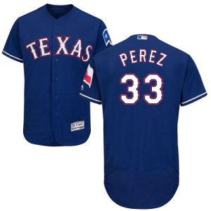 Exceptional Rangers #33 Martin Perez Blue Flexbase Authentic Collection Stitched MLB Jersey
