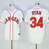 Exceptional Rangers #34 Nolan Ryan White Cooperstown Stitched MLB Jersey