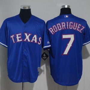 Exceptional Rangers #7 Ivan Rodriguez Blue New Cool Base Stitched MLB Jersey