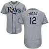 Exceptional Rays #12 Wade Boggs Grey Flexbase Authentic Collection Stitched MLB Jersey