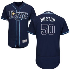 Exceptional Rays #50 Charlie Morton Dark Blue Flexbase Authentic Collection Stitched MLB Jersey