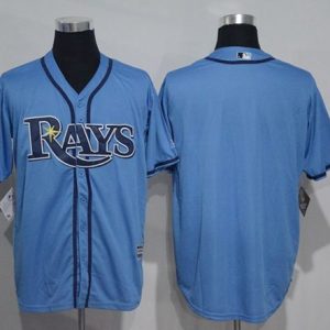 Exceptional Rays Blank Light Blue New Cool Base Stitched MLB Jersey