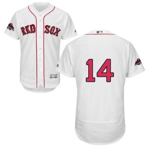 Exceptional Red Sox #14 Jim Rice White Flexbase Authentic Collection 2018 World Series Champions Stitched MLB Jersey