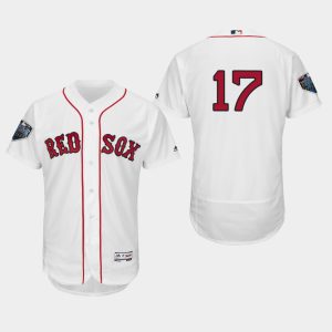 Exceptional Red Sox #17 Nathan Eovaldi White Flexbase Authentic Collection 2018 World Series Stitched MLB Jersey