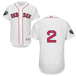 Exceptional Red Sox #2 Xander Bogaerts White Flexbase Authentic Collection 2018 World Series Stitched MLB Jersey