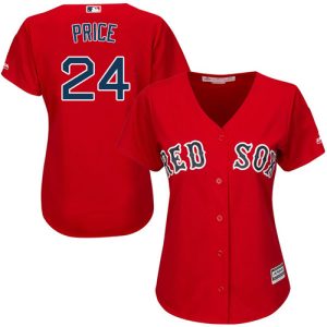 Exceptional Red Sox #24 David Price Red Alternate Women's Stitched MLB Jersey Limited stock Order now to show your love for your team