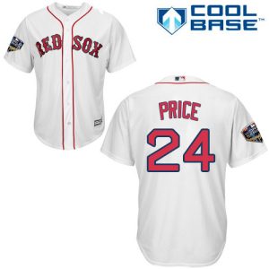 Exceptional Red Sox #24 David Price White New Cool Base 2018 World Series Stitched MLB Jersey