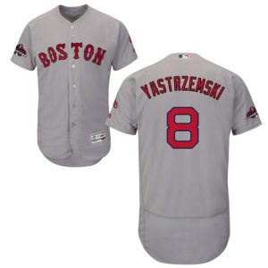 Exceptional Red Sox #8 Carl Yastrzemski Grey Flexbase Authentic Collection 2018 World Series Champions Stitched MLB Jersey