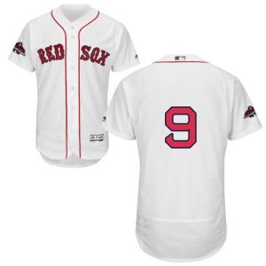 Exceptional Red Sox #9 Ted Williams White Flexbase Authentic Collection 2018 World Series Champions Stitched MLB Jersey