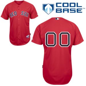 Exceptional Red Sox Personalized Authentic Red MLB Jersey (S 3XL)