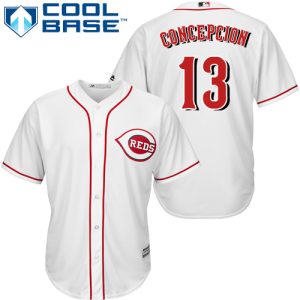 Exceptional Reds #13 Dave Concepcion White Cool Base Stitched Youth MLB Jersey Be among the first buyers Order now to enjoy top notch quality