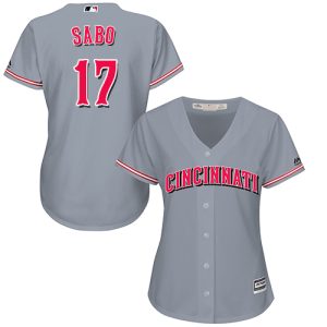 Exceptional Reds #17 Chris Sabo Grey Road Women's Stitched MLB Jersey Retailers boost your inventory Order now to meet customer demand
