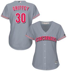 Exceptional Reds #30 Ken Griffey Grey Road Women's Stitched MLB Jersey Hurry Exclusive offer Place your order immediately for a great jersey