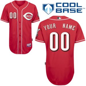 Exceptional Reds Personalized Authentic Red MLB Jersey (S 3XL)