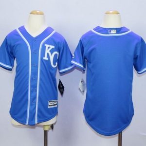Exceptional Royals Blank Blue Cool Base Stitched Youth MLB Jersey With high demand Don't miss out Order now to wear your team colors
