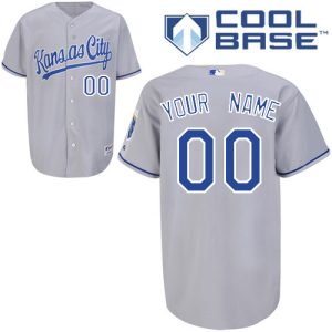 Exceptional Royals Personalized Authentic Grey Cool Base MLB Jersey (S 3XL)