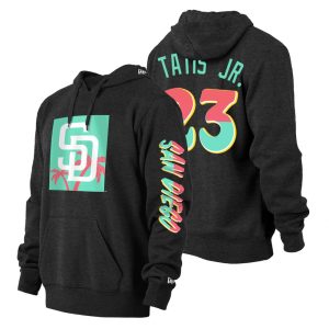 Exceptional San Diego Padres #23 Fernando Tatis Jr. Men's Nike MLB 2022 City Connect Hoodie   Black
