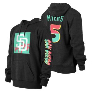 Exceptional San Diego Padres #5 Wil Myers Men's Nike MLB 2022 City Connect Hoodie   Black