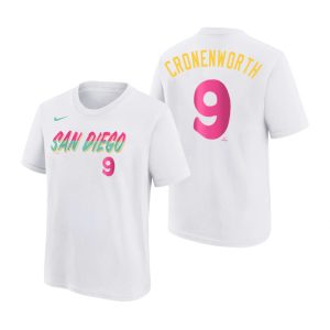 Exceptional San Diego Padres #9 Jake Cronenworth 2022 City Connect Youth MLB T Shirt   White Be among the first buyers Order now to enjoy top notch quality