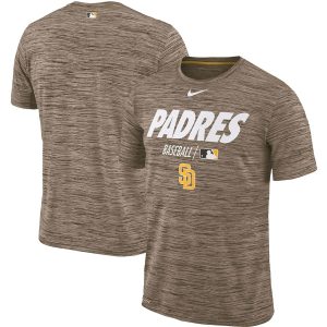 Exceptional San Diego Padres Nike Authentic Collection Velocity Team Issue Performance T Shirt Brown