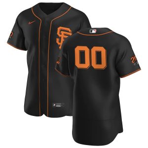 Exceptional San Francisco Giants Custom Men's Nike Black Alternate 2020 Authentic 20 at 24 Patch Player MLB Jersey
