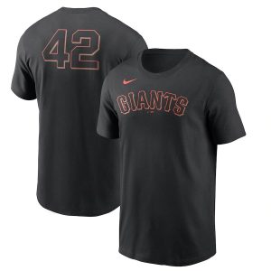 Exceptional San Francisco Giants Nike Jackie Robinson Day Team 42 T Shirt Black For a short time available Grab yours quickly to own a team jersey