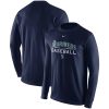 Exceptional Seattle Mariners Nike Practice Long Sleeve T Shirt Navy