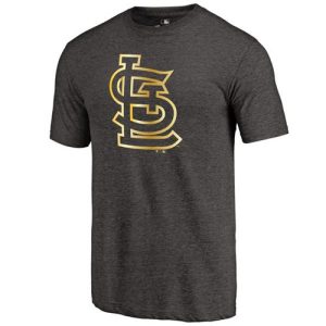 Exceptional St.Louis Cardinals Fanatics Apparel Gold Collection Tri Blend T Shirt Black