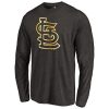 Exceptional St.Louis Cardinals Gold Collection Long Sleeve Tri Blend T Shirt Black