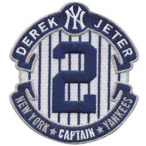 Exceptional Stitched MLB 2014 Derek Jeter Retirement Final Season New York Yankees Stitched Jersey Patch (The Captain)